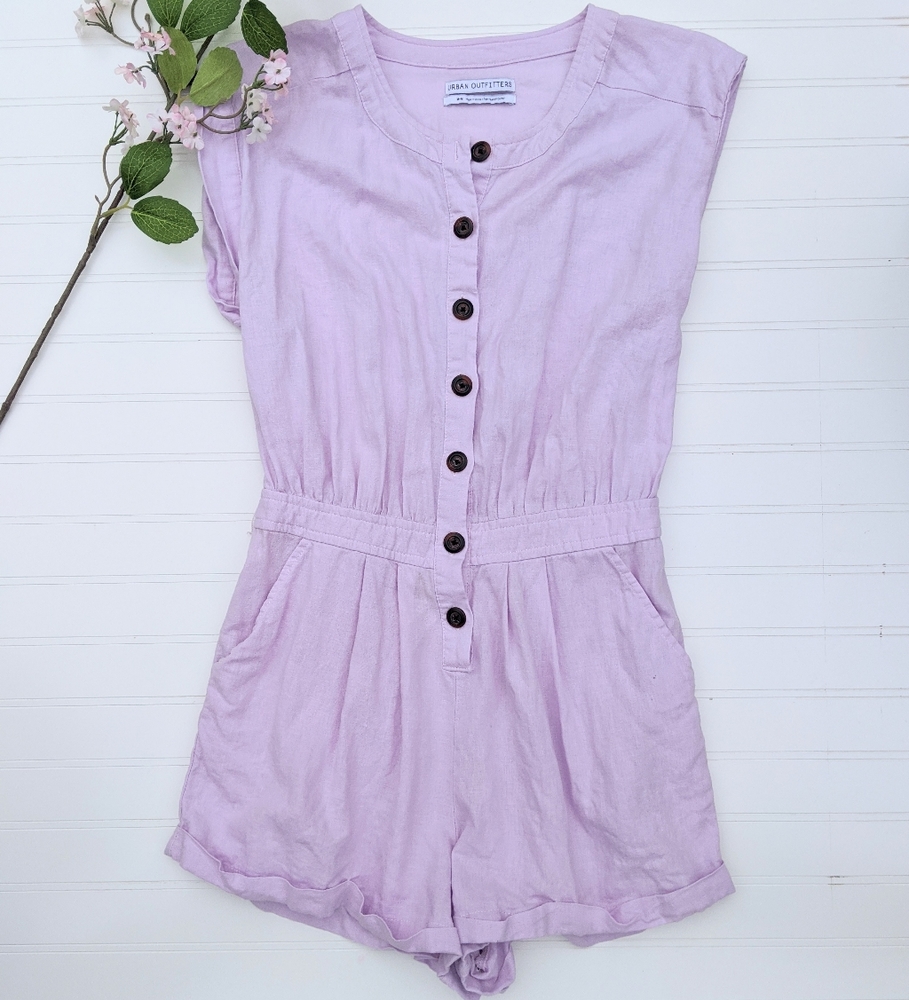 Urban Outfitters Purple Woven Romper